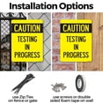thumbnail image 3 of Caution Testing In Progress Public Safety Rigid Plastic Sign 10 Inch x 7 Inch - 10 Pack, 3 of 8
