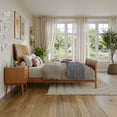 thumbnail image 6 of Portland Full Wood Low Platform Bed with Matching Footboard in Light Toffee, 6 of 10