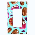 thumbnail image 2 of Metal Light Switch Wall Plate Outlet Cover (Coffee Mocha Candy Bean Toffee Swirl Cupcake Coffee Maker Teal Pink Hearts - Single Rocker), 2 of 2