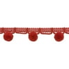 3/4" Ball Fringe, Red