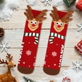 thumbnail image 5 of Funny Reindeer Christmas Socks for Men Women Teens Boys - Holiday Novelty Fun Crew Funky Cute Crazy Silly 3D  Animal Cartoon Sock Gift - Secret Santa Xmas Christmas Gag Gifts Ideas Stocking Stuffers, 5 of 5