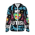 thumbnail image 1 of Fotbe I Love My Autism Chaqueta con Protección Solar UPF 50+ para Hombre y Mujer, Camisa con Capucha y Bolsillos-Small, 1 of 7