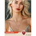 thumbnail image 4 of FaithHeart Birthstone Heart Jewelry Set for Women 925 Sterling Silver January Garnet Gemstone Celtic Knot Necklace Drop Earrings Jewelry Gift for Daughter Mom Birthday Mothers Day Thanksgiving, 4 of 10