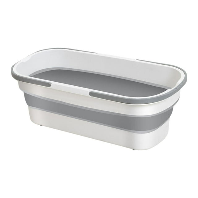 Cubo plegable para fregona con asa, cesta de almacenamiento de agua, cesta práctica Rectangular, cubo de lavado para restaurantes, RV y Camping