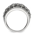 thumbnail image 2 of Stainless Steel Polished and Antiqued Marcasite Ring Size: 8; for Adults and Teens; for Women and Men, 2 of 6