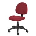 thumbnail image 3 of Boss Office Products Chaise de Bureau en Tissu DX Réglable pour la Posture, Bourgogne, 3 of 5