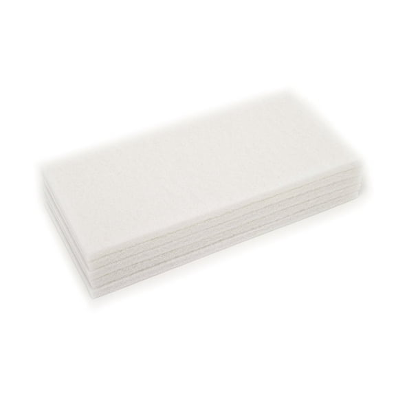 Clarke 997023 Commercial 14 Inch X 20 Inch White Pad (Gentle Scrub), Case of 5