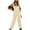 White, variant on Lenpel Women's Fleece Overalls Fuzzy Warm Adjustable Strap Casual Loose Jumpsuits with Pockets Long Pant Rompers
