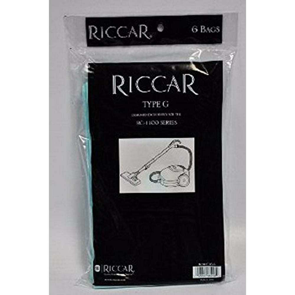 Riccar RC1100 Series Canister Type G Paper Vacuum Bags 6 Pk Part C16