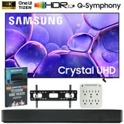 Samsung 85 inch Crystal UHD U8000F 4K Smart TV (2025) Bundle with SKM1 2.0-Ch. Compact Soundbar, 37"-100" TV Wall Mount, 6-Outlet Surge Adapter & Deco Gear Complete Home Theater Beginner's Guidebook