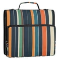 thumbnail image 5 of FORMRS Zipper Binder with Shoulder Strap 2-inch Ring 500 Sheet Capacity File Bag, Navy Blue Stripes, 5 of 5