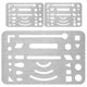 thumbnail image 3 of Juego de 3 protectores de letras de acero inoxidable para dibujo y manualidades. Plantilla de protector de letras., 3 of 8