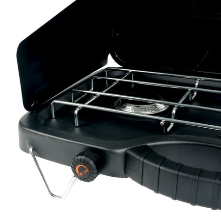 Ozark Trail 2 Burner Propane Gas Camping Stove, GCT2208WB, Black, New