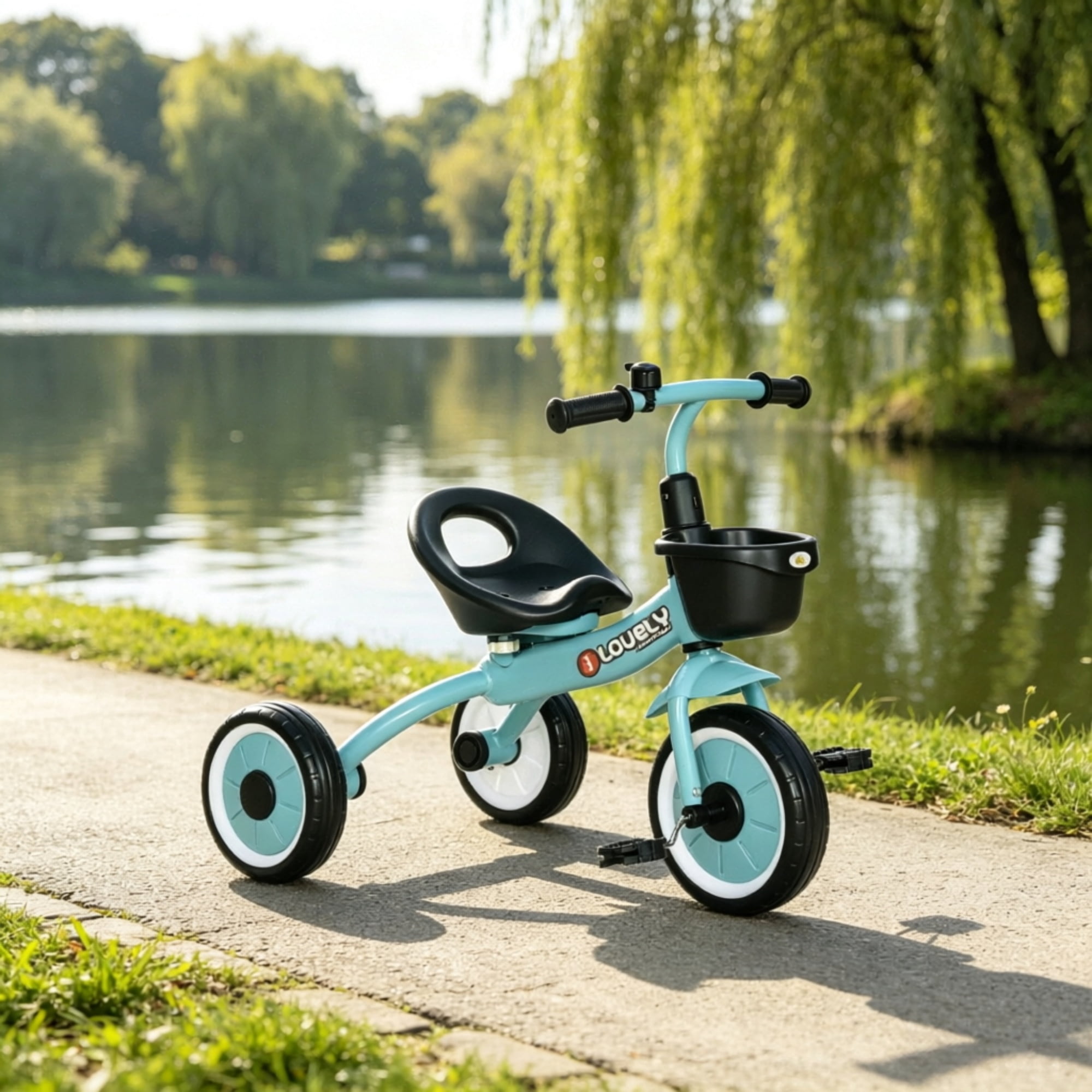 3-Wheel Toddler Tricycle: Kids Bike for Children 2-5 Years Old, Blue