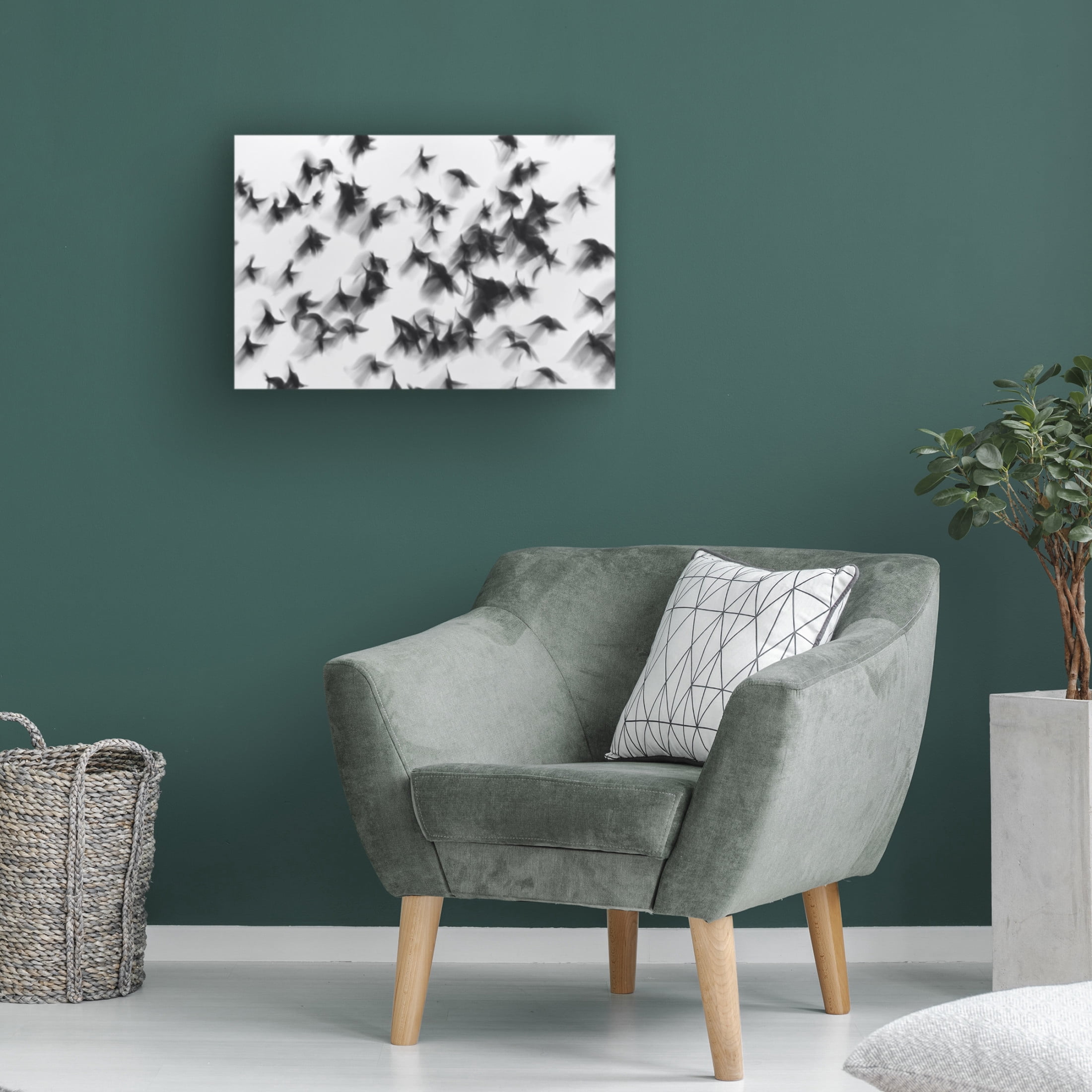 Canvas Wall Art - Marina Yushina 'Birds' Wall Art for Living Room, Bedroom, or Office D?cor by Trademark Fine Art - 19 x 12 Inches