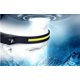 thumbnail image 4 of Linterna frontal LED USB recargable con cable de carga USB, potente linterna frontal, linterna frontal COB XPE impermeable ajustable para acampar, trotar, hacer senderismo, pescar, andar en bicicleta, 4 of 5