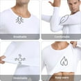 thumbnail image 5 of HeroBiker Men's Winter Thermal Top and Bottom with Fleece Lined Plus Size Set, 5 of 8
