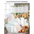 thumbnail image 4 of No Hook Cloth Fabric Shower Curtain with Snap in Liner, Fall Waterproof Shower Curtains Set with See Through Top Window, Thanksgiving Harvest Autumn Sunflower Pumpkin Bath Curtains Shower 54"x78", 4 of 6