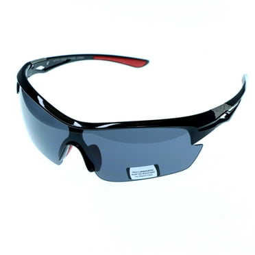 Mi Amore UV protection Shatter resistant Poly Carbonate Wrap-Sunglasses Two-Tone & Black