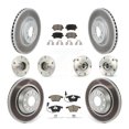 thumbnail image 1 of Transit Auto Front Rear Hub Bearings Assembly Coated Disc Brake Rotors and Ceramic Pads Kit (10Pc) for Car Volkswagen CC with 340mm Diameter Rotor - Left Right Side (Driver Passenger) KBB-120709, 1 of 11