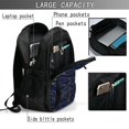 thumbnail image 4 of Disketp Copper-Gold Gloss Outline Flower Mochila de Viaje Estampada para Laptop con Puerto de Carga USB, Mochila Impermeable para Computadora – Regalo para Hombres y Mujeres, 4 of 7