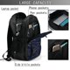 thumbnail image 4 of Balery Copper-Gold Gloss Outline Flower Mochila con carga USB para hombre y mujer - Mochila impermeable y antirrobo para laptop con puerto USB para viajes, trabajo, 4 of 7