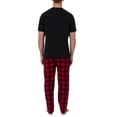 thumbnail image 2 of Fruit Of The Loom Men’s Short Sleeve Crewneck Top and Fleece Pajama Pants Set, 2 of 5