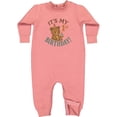 thumbnail image 2 of Inktastic Cute Teddy Bear 1st Birthday Celebration Baby Fleece Romper, 2 of 4