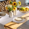 thumbnail image 4 of Beige Ombre Round 13 Inch Placemats Set of 4, White Gradient Modern Abstract Art HeatResistant Non Slip Place Mats for Dining Table, Wipeable Braided Kitchen Table Mats for Housewarming, 4 of 9