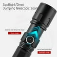 thumbnail image 5 of Flashlight LED High Powered Rechargeable Zoomable 5 Modes Super Bright Handheld Light for Outdoor Home Emergency Use, Black, 5 of 8