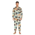 thumbnail image 5 of Adult Christmas Onesie Black Tropical Palm Tree Adult Zipper One-Piece Pajamas Unisex Pajamas with Pockets, 5 of 6