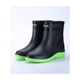 thumbnail image 3 of Daeful Mens Comfort Slip On Rain Boots Outdoor Casual Garden Shoes Kitchen Lightweight Round Toe Work Shoe Green (Women) 5, 3 of 3