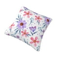 thumbnail image 3 of YFYANG Square Decorative Throw Pillow Case (Without Pillow Insert), Purple Watercolor Flowers Bedroom Sofa Car Cushion Cover, 22"x22", 3 of 9