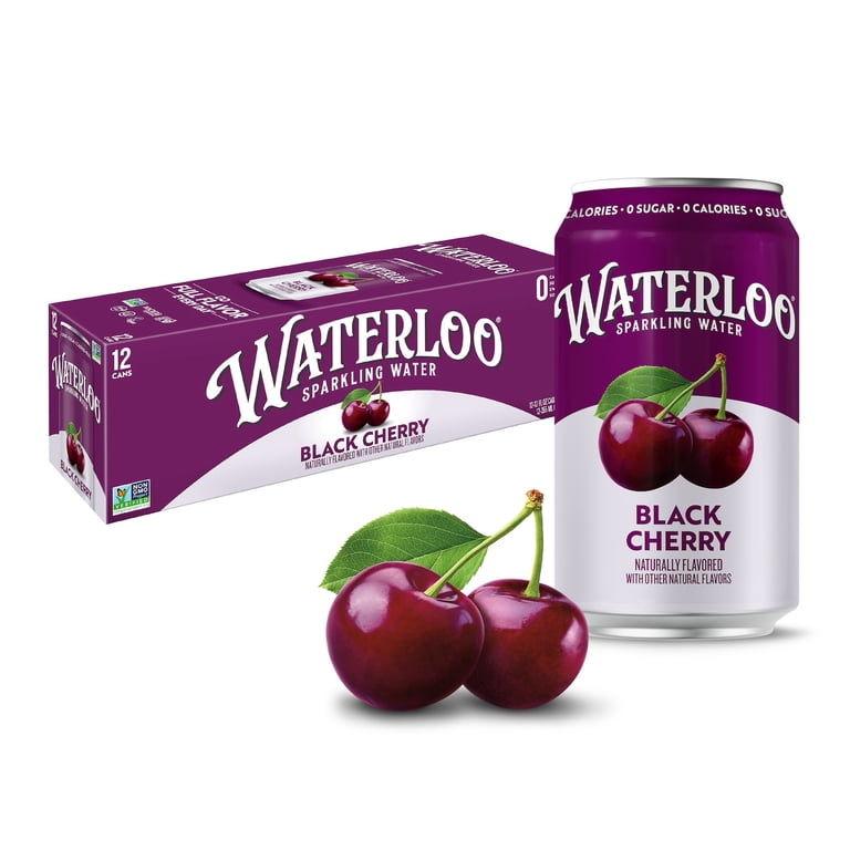 Waterloo Black Cherry Sparkling Water, 12 fl oz, 12 Pack photo 2