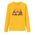 thumbnail image 4 of VKOYWKM Thanksgiving Shirt for Women Cute Gnomes Graphic T Shirts Fall Long Sleeve Tops Loose Fit Crew Neck Thankful Grateful Blessed T-Shirts Tunic Blouse, 4 of 4