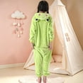 thumbnail image 6 of Goodw7 Fleece Animal Pajamas, Full Zip Hooded Onesie Costume with Frog Design and Elastic Ankle Cuffs, Soft Loungewear for Sleepwear Party Dress Up, 6 of 7