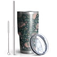 thumbnail image 2 of 30oz Cute Hedgehog Pattern with Pioneer Flower Tumblers Stainless Steel Tumbler with Lid and Straw,Vacuum Insulated Double Wall Travel Tumbler Cups Mug with Cleaning Brush for Coffee,Tea, 2 of 7