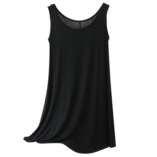 Vestido informal sin mangas y cuello redondo para mujer - Poliéster, color liso, tallas M-XXL, primavera/verano, hogar/ocio