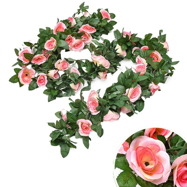 Artificial Rose Garland Hanging Simple Faux Rose Vine Floral Garland Decoration