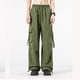 thumbnail image 2 of Amzcrzy Pantalones Cargo Para Mujer: Amplios, Cintura Elástica Con Cordón, Pierna Ancha Y2k, Estilo Paracaídas/Harem, Múltiples Bolsillos, Aptos Para Senderismo, Moda Hip Hop, Tallas M-2XL Verde, 2 of 6
