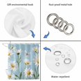 thumbnail image 3 of Blue Daisy Flower Shower Curtain Set - Small 36" x 72" Washable Bathtub Curtain with 12 Hooks, White Farmhouse Floral Spring Waterproof Fabric Stall Shower Curtains for Bathroom/Bathtub Décor, 3 of 6