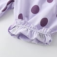 thumbnail image 5 of GYRATEDREAM 2PCS Toddler Girl Clothes Summer Outfits Short Sleeve Ruffle T Shirt Tops and Shorts Clothing Set for 4-5Y Purple, 5 of 9