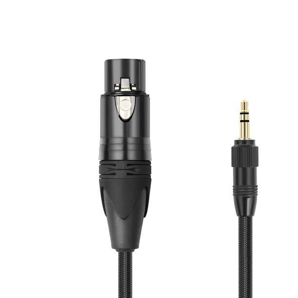 Cable de micrófono de 2/3M con bloqueo de 35mm a XLR Cable trenzado a reutilizable