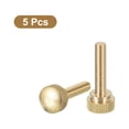 thumbnail image 3 of M6x25mm Knurled Thumb Screws, 5 Pack Brass Thumb Screws with Shoulder, Brass Tone, 3 of 5