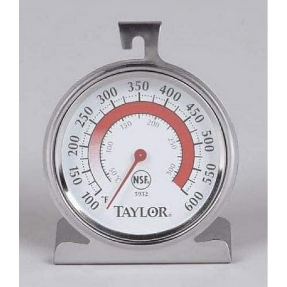 Taylor Precision Products Oven Thermometer - Analog, 100°F to 600°F - 3-1/4" x 3-3/4"