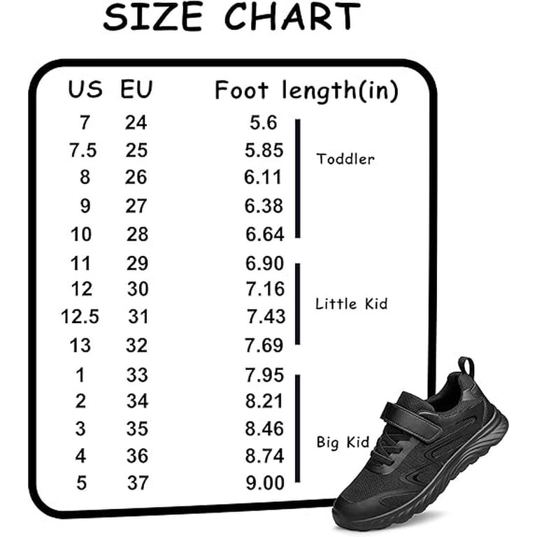 vibdiv Kids Sneakers, Black, Toddler Size 9, Breathable