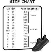 vibdiv Boys Girls School Shoes Kids Sneakers Athletic Running Tennis Walking Shoes Black Toddler Size 7