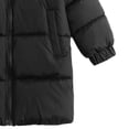 thumbnail image 5 of THDHVS Winter Coats for Girls,Toddler Unisex Thick Fleece Lined Puffer Jacket Hooded Full Zip Mid Length Winter Coat,Girls Hoodies Black 9-10 Years, 5 of 5