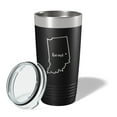 thumbnail image 2 of Indiana Tumbler Home State Travel Mug Insulated Laser Engraved Map Coffee Cup 20 oz Black, 2 of 5