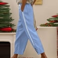 thumbnail image 4 of ShiShine Capris Pants for Women Trendy Summer Shorts Side Hollow Pant with Pockets, 4 of 7